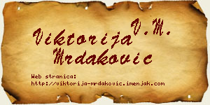 Viktorija Mrdaković vizit kartica